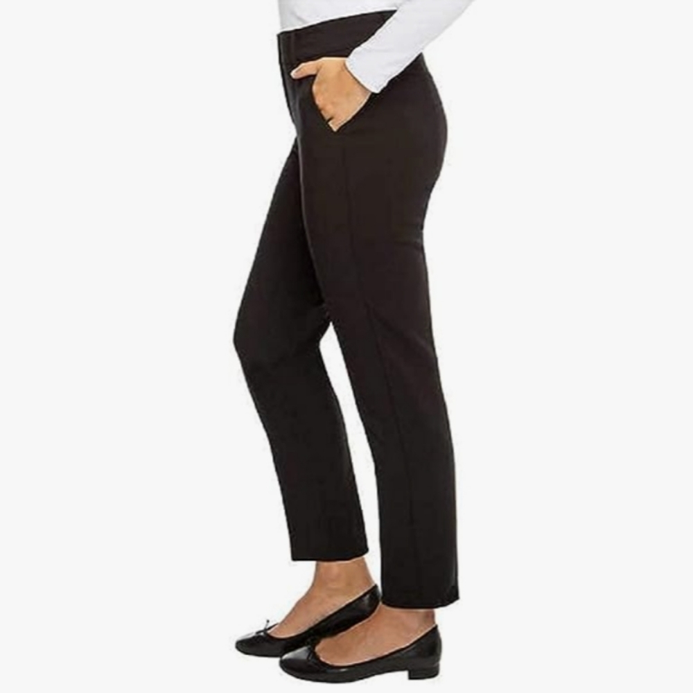 NWT ☆ Kirkland Signature Slim Crop Trousers Black Size 14